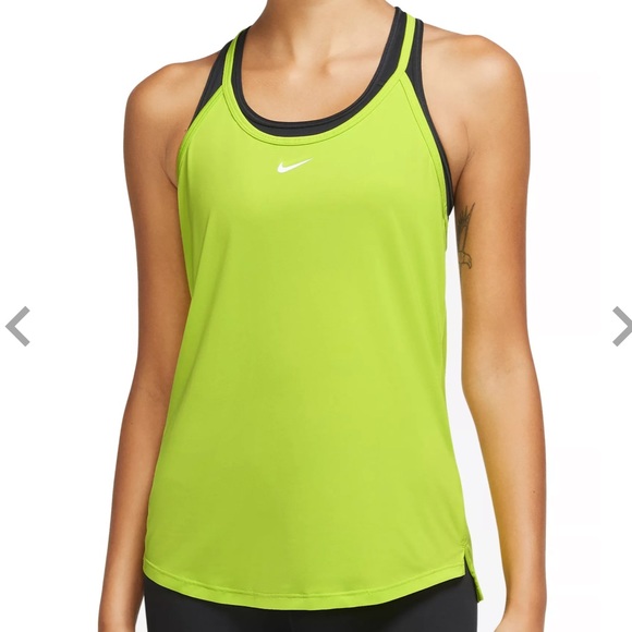 Nike Dri-fit Elastika Tank women’s training top in atomic green NWT Size Small - Picture 2 of 16